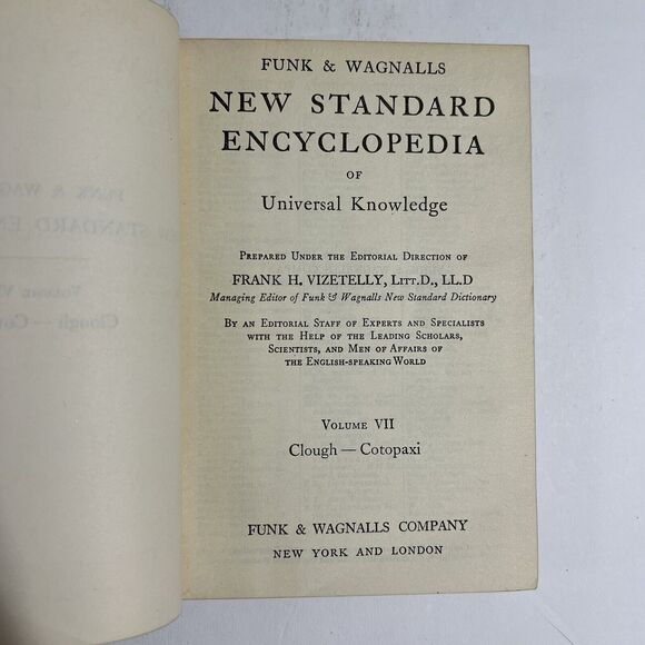 Funk and Wagnalls New Standard Encyclopedia 1931 1934 Vol VII Clough to Cotopaxi - Picture 5 of 15